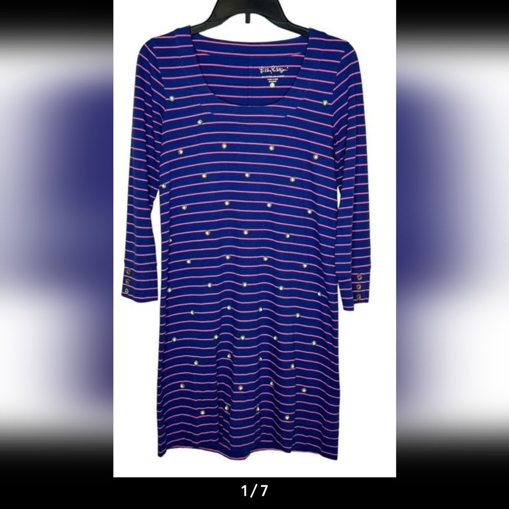 Lilly Pulitzer Blue and Pink Striped Dress